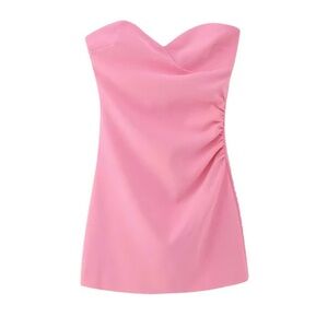 Zara Pink Strapless Dress